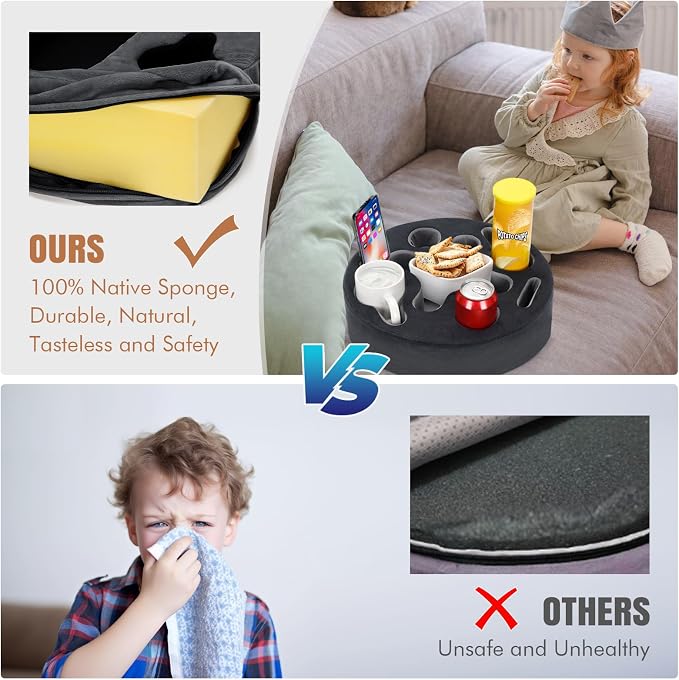 Couch Cup Holder-Sofa Cup Holder Pillow | Couch Caddy Buddy | Drinks Cupholder - Image 5