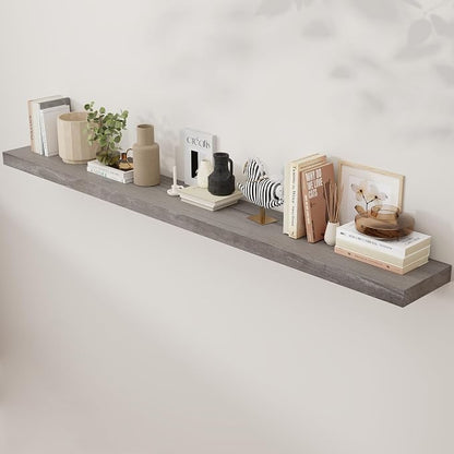 Axeman Rustic Elm Wood Floating Shelves by Axeman