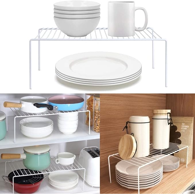 Cabinet Storage Shelf Rack Set of 6, Medium Rustproof Metal Wire Kitchen - Image 5