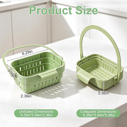 Foldable Hanging Sink Drain Basket, Space Saving Colander - Image 5