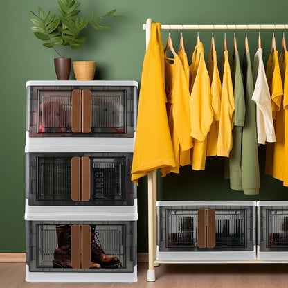 Storage Box, Cabinet with Lids, 8.4 Gallon Capacity, With Double Door and Lock - Image 7