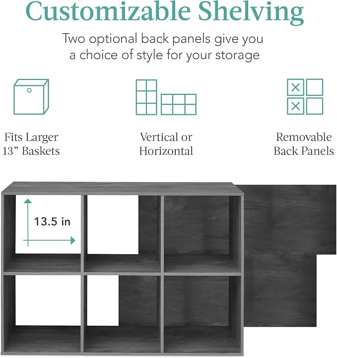 Best Choice Products 6-Cube Storage Organizer, 13.5in Shelf Opening, Display - Image 3