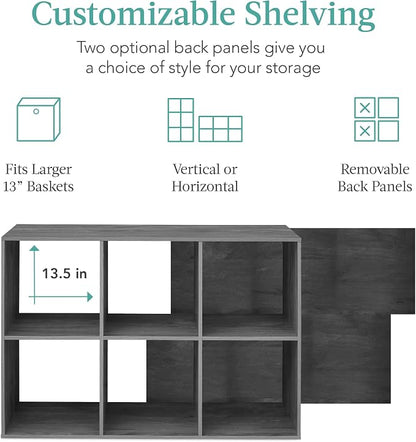 Best Choice Products 6-Cube Storage Organizer, 13.5in Shelf Opening, Display - Image 3