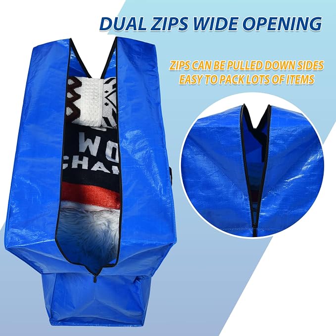 194 Gallon Extra Large Storage Bags, Zippered Outdoor Cushion Furniture Storage - Image 2