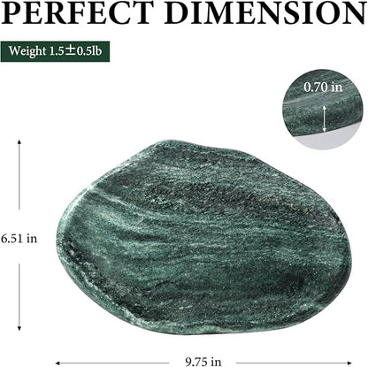 Koville Green Marble Cloud Shape Vanity Tray, Serving Stone Key Tray - Image 2