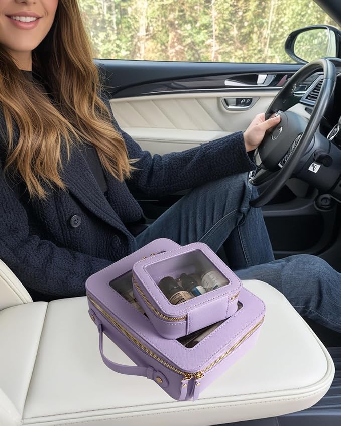 Travel Clear Makeup Bag Set, TSA Approved Cosmetic Bag Case - Image 5