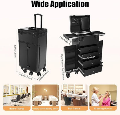 Cosmetic Train Case, Makeup Organizer Travel Case - Image 5