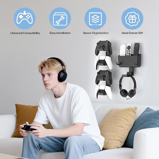 Controller & Headset & Remote Holder Wall Mount - Image 6