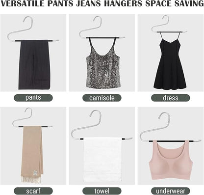 DOIOWN Pants Hangers: 30 Pack Open Ended Space Saving Clothes Hangers - Image 6