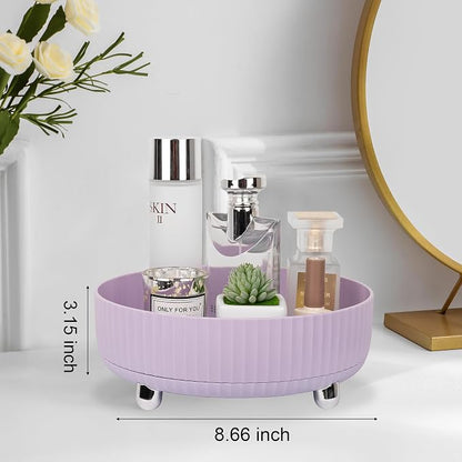 Anyoifax Makeup Perfume Organizer Tray 360 Degree Rotating Lazy Susan Skincare - Image 4