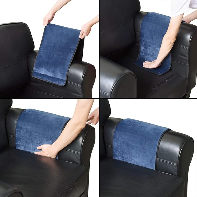 Wanty Velvet Sofa Couch Chair Armrest Soft Caddy Organizer Holder - Image 3
