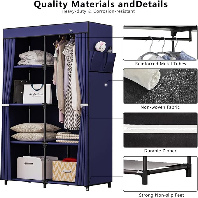 SORCEDAS Portable Closet Wardrobe Organizer Storage - Image 6