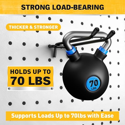 ELEAD 200-Piece Extra Thick Pegboard Hooks Set, 1/4" Heavy Duty Black Peg Board - Image 7