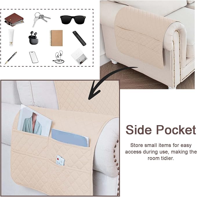 Waterproof Sofa Armrest Cover Headrest Cover - Image 5