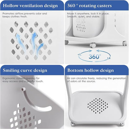 4-Tier Laundry Hamper Cart - Image 7