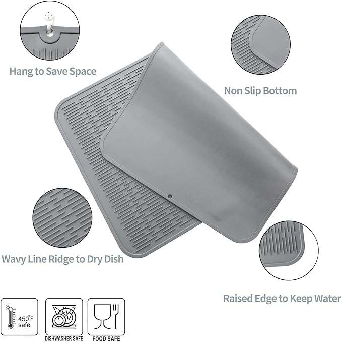 Silicone Dish Drying Mat for Multiple Usage, Easy clean, Eco-friendly, - Image 3