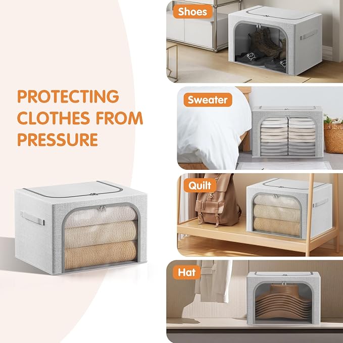 Bubimon Large Size 66L 3 Pack Clothes Storage Bin - Image 5
