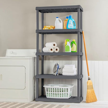 Sterilite 3-Pack 5 Shelf Unit, Heavy-Duty Shelving Storage Rack - Image 4