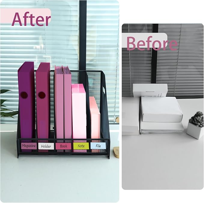 Desk Organizers, Metal Magazine File Holder - Image 5