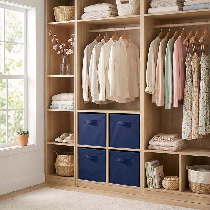 ShellKingdom Storage Bins, Foldable Fabric Storage Cubes and Cloth Organizer - Image 4