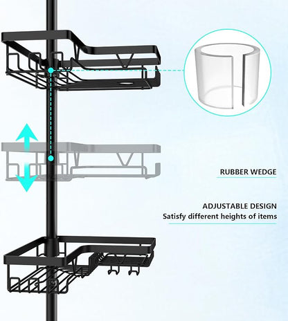 DAOYA Shower Caddy Tension Pole Corner - Image 3