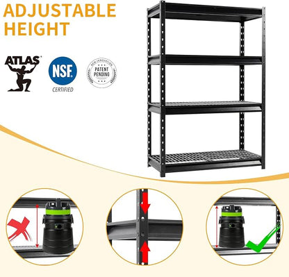 The Atlas 48" W Heavy Duty Garage Shelving Unit Load 12000 Lbs, Metal Shelves - Image 6
