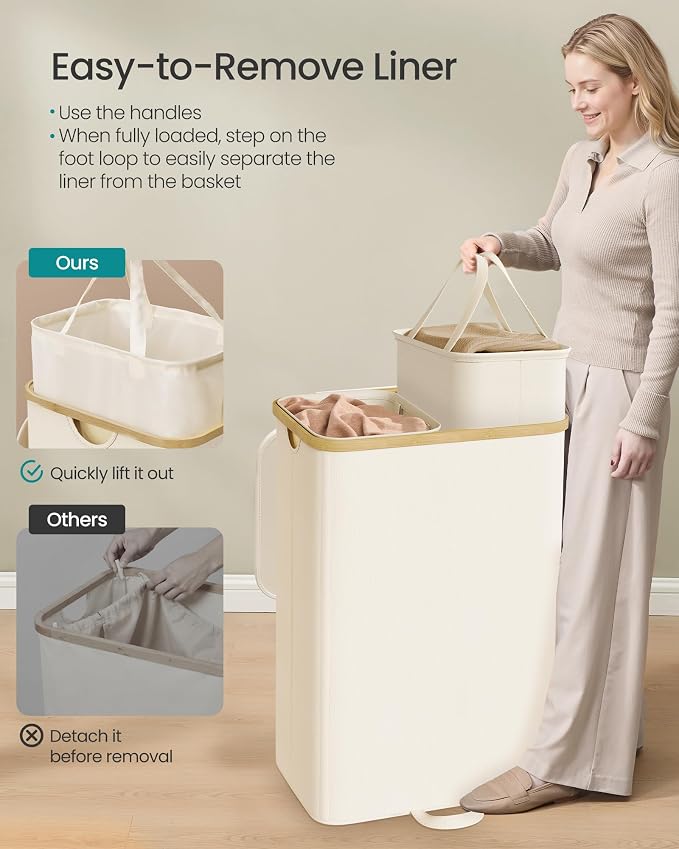 SONGMICS Laundry Hamper, Laundry Sorter - Image 3