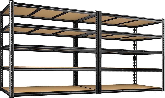 48" W Garage Shelving Heavy Duty 3200LBS Garage Storage Shelving, 5 Tier by Unknown