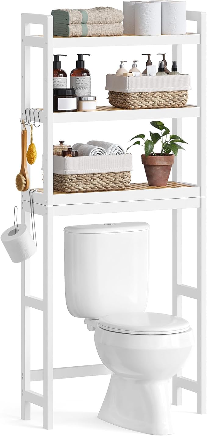 SONGMICS Over The Toilet Storage, 3-Tier Over Toilet Bathroom Organizer by Unknown