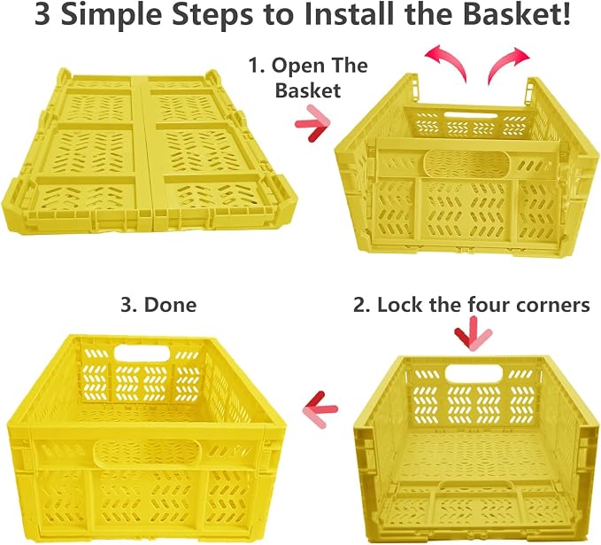 20L Folding Crate, Collapsible Storage Crates - Image 4