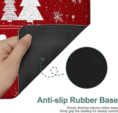 Merry Christmas Gaming Mouse Pad 31.5"x11.8"Desk Mat Anti-Slip Rubber Base & - Image 3