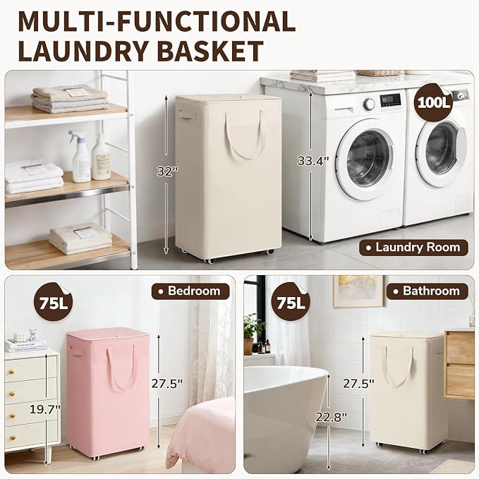 Goodpick 100L Collapsible Laundry Hamper - Image 6
