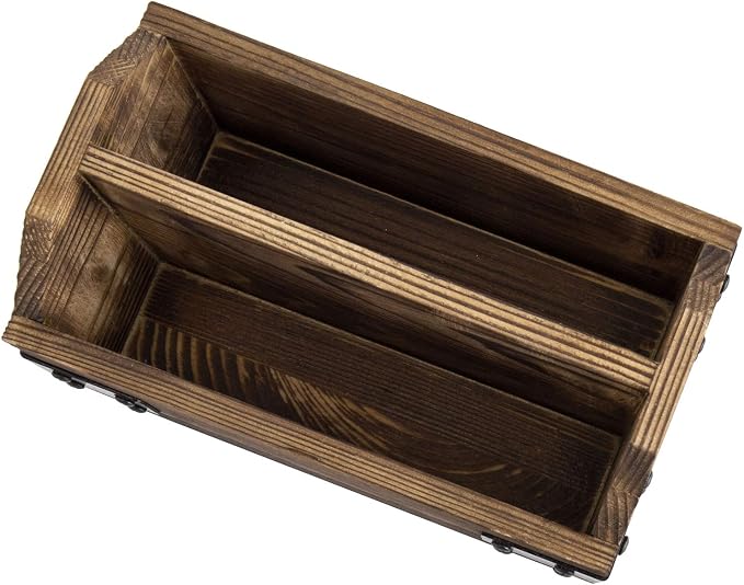 MyGift Wood TV Remote Control Holder, Remote Organizer Storage Caddy - Image 6