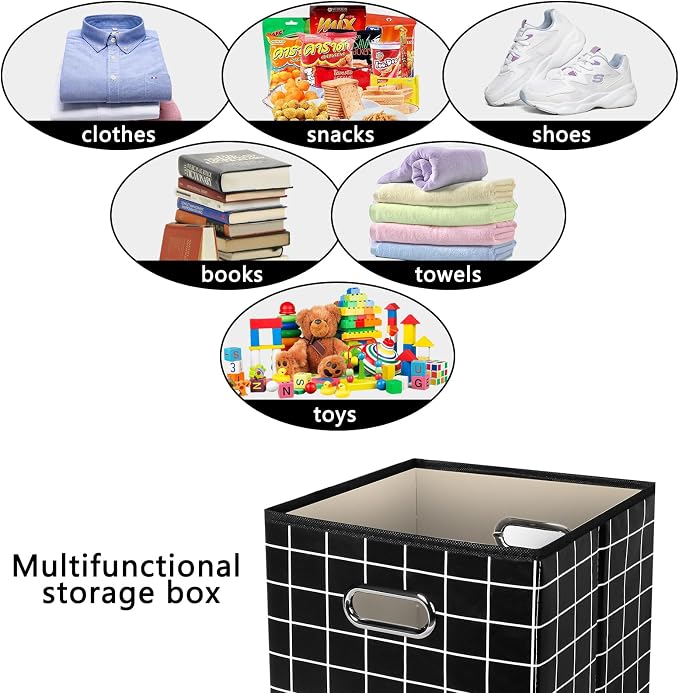Yunkeeeper storage bins Cubes, Fabric Cube Organizer - Image 3