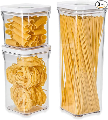 VAKUEN Premium Airtight Food Storage Containers, Square-S 3PC-SET, Smart by Vakuen