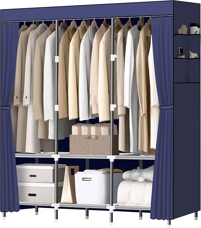 LOKEME Wardrobe Closet, Steel Pipe Diameter 19mm, Portable Closet by LOKEME-USDirect