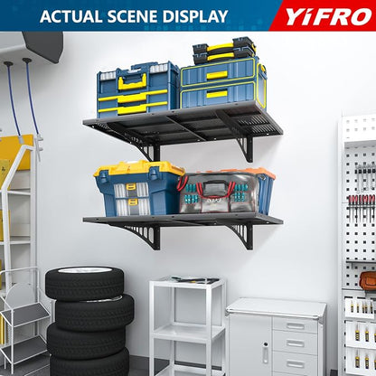 4-Pack 2x3ft Heavy Duty Garage Wall Shelving, 1000 lbs Load Capacity, Garage - Image 7