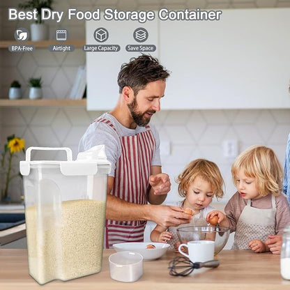 Komzon Rice Container, Airtight Rice Storage Container 10lb, Cereal Containers - Image 4