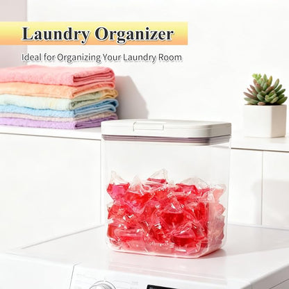 Gute Laundry Pod Holder with Lid - 67oz Sealed Automatic Pop-Up Dispenser - Image 8