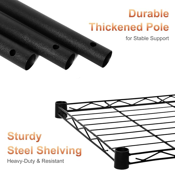 Xcity Storage Shelves, 5 Tier Heavy Duty Metal Shelving Unit, 2000 LBS - Image 4