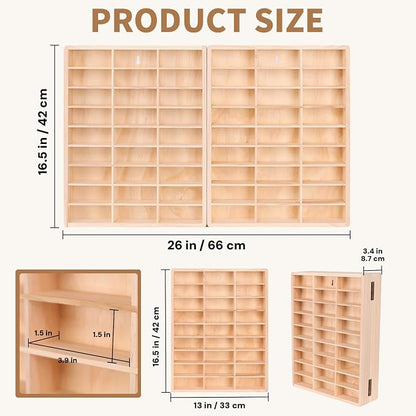 Hotwheels Wooden Display Case, 54 Space, - Image 7