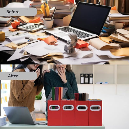 File Box for Hanging File Folders, Collapsible Cardboard Box | Portable Filing - Image 5