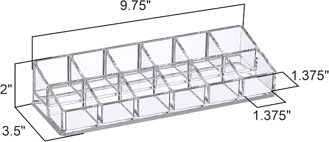 Amazing Abby - Glamour - 12-Slot Acrylic Nail Polish Organizer, Lipstick Holder - Image 3
