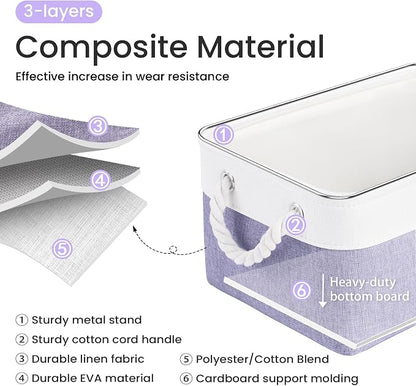 13.8x9.8x6.7 Inch Fabric Small Storage Bins - Image 2