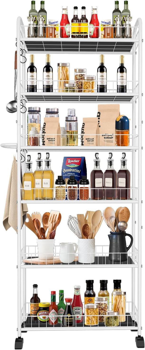 6in 6 Tier Slim Storage Cart by Seadasyoon