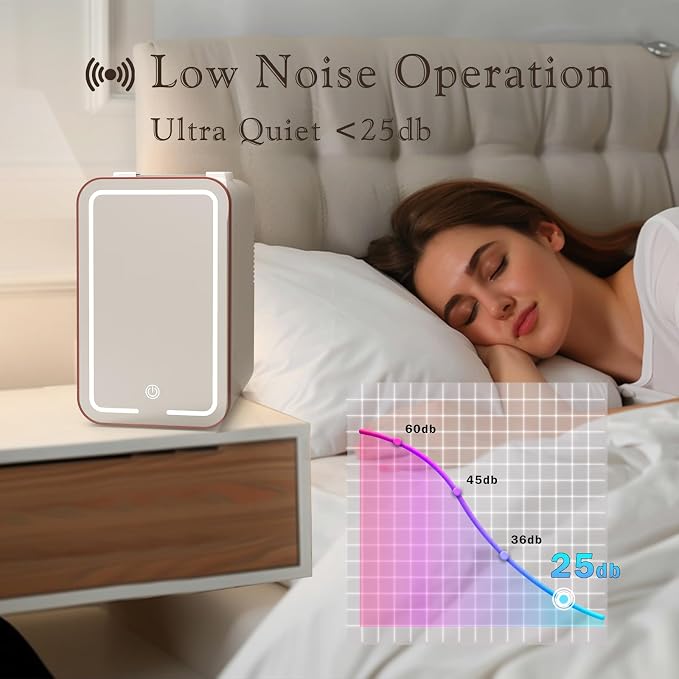 Skincare Fridge, 6L/10 Can Mini Fridge - Image 8