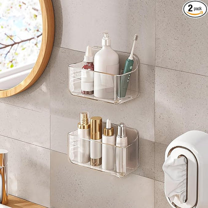 Diesisa Wall Mount Organizer, No Drilling Hang Adhesive Shelf, by Home