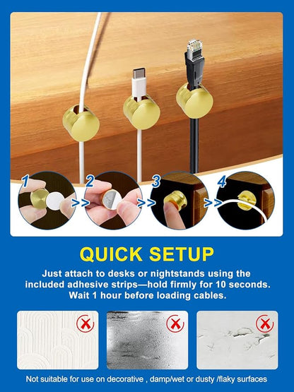 3 Pack Upgraded Cord Management Clips - Image 5