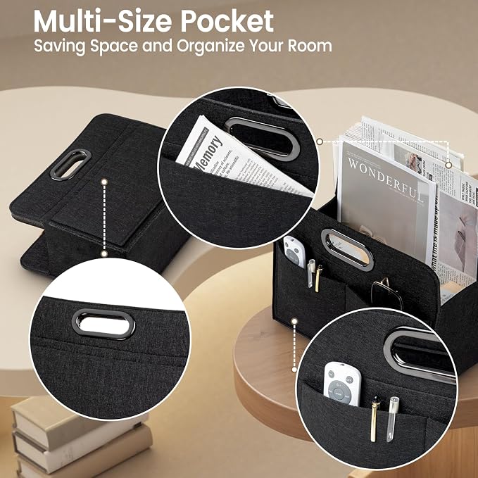 Magzine Holder, Felt foldable Magazine Basket - Image 2