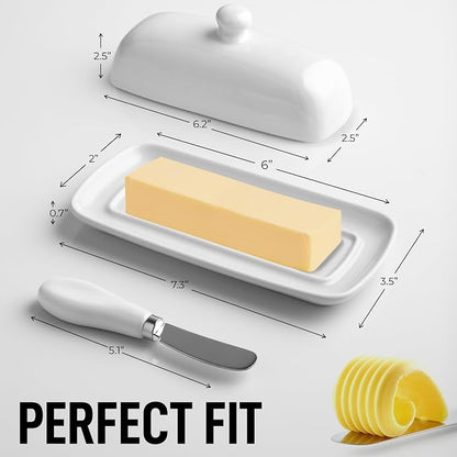 Zulay Kitchen Butter Dish With Lid - Image 3